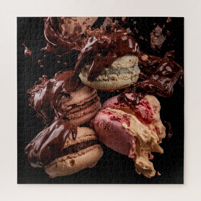 Champagner & Macarons Puzzle (Vertikal)