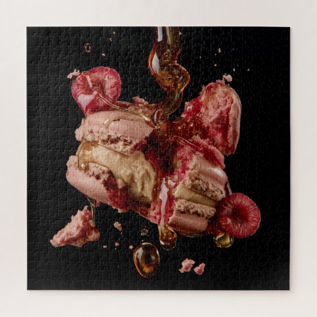 Champagner & Macarons Puzzle (Vertikal)