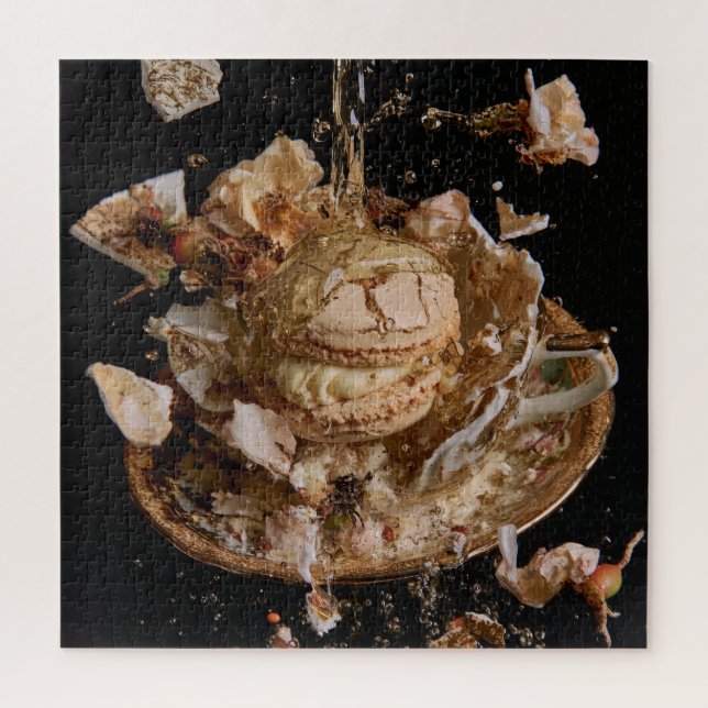 Champagner & Macarons Puzzle (Vertikal)