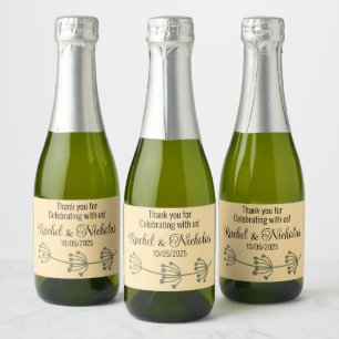Champagner-Miniflaschen sind personalisiert