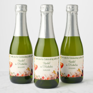 Champagner-Miniflaschen sind personalisiert