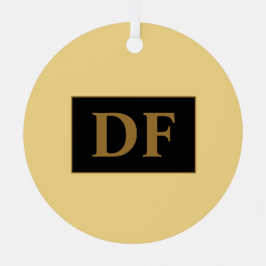 Champagner mit Gold-Initialen Ornament Aus Metall