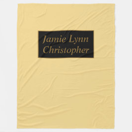 Champagner mit Goldpaarnamen Fleecedecke