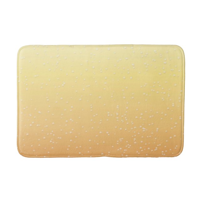 Champagner mit Tiny Bubbles Badematte (Vorderseite)