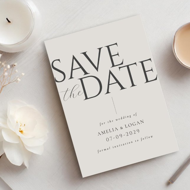 Champagner Moderner Minimalistisch Save The Date (Von Creator hochgeladen)