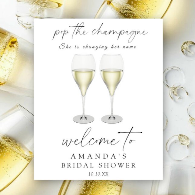 Champagner öffnen Junggesellinnen-Abschiedsparty Poster (Von Creator hochgeladen)