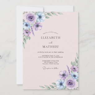 Champagner-Orchideen-Blatt-Hochzeit Einladung