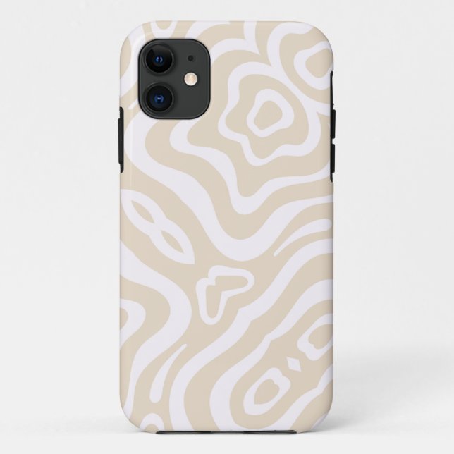 Champagner Pink Abstrakt Wave Muster Case-Mate iPhone Hülle (Rückseite)