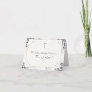 Champagner-Pink Lace Wedding Dankeskarte