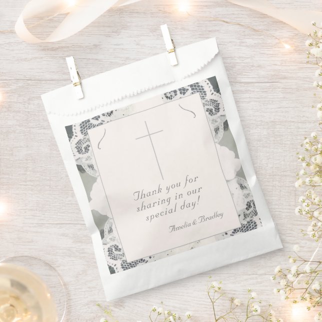 Champagner-Pink Lace Wedding Geschenktütchen (Ausgeschnitten)