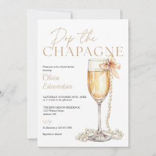 Champagner-Pop Elegante Brautparty Einladung