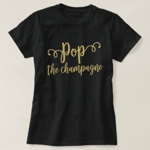 Champagner-Popping Verlobungsfeier T-Shirt
