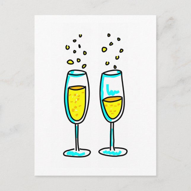 champagner postkarte (Vorderseite)