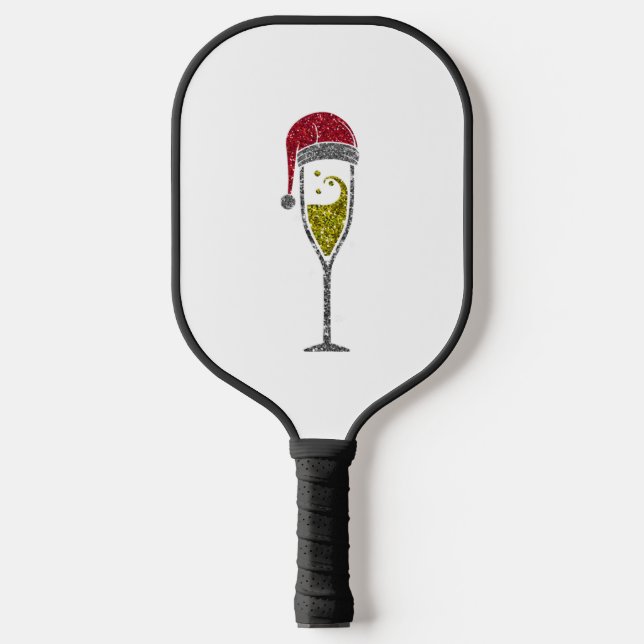 Champagner Prosecco zum Weihnachtsfest Pickleball Schläger (Vorderseite)
