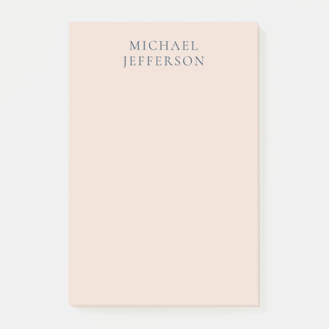 Champagner-Rosa-Farbe Minimalistisches Einfaches M Post-it Klebezettel (Vorderseite)