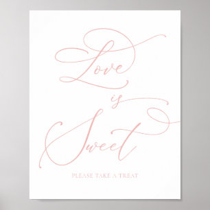 Champagner-Rosa-Liebe-ist-süß-Dessertbar Poster