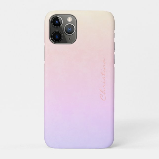 Champagner Rosa Unterschrift im Winter Sunset Ombr Case-Mate iPhone Hülle (Rückseite)