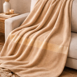 Champagner-Sand-Horizont-Fleece-Decke Fleecedecke