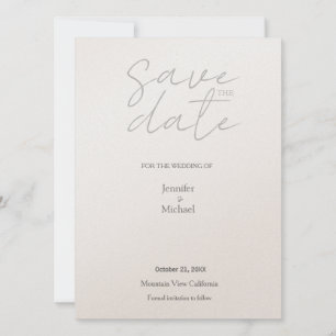 Champagner Shimmer Hochzeit Minimalistisch Moderne Save The Date