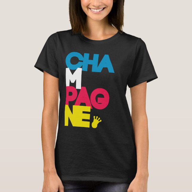 Champagner-Shirt | TS T-Shirt (Vorderseite)