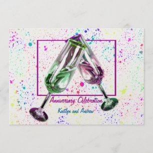 Champagner Toast/ Jubiläumsfeier Einladung