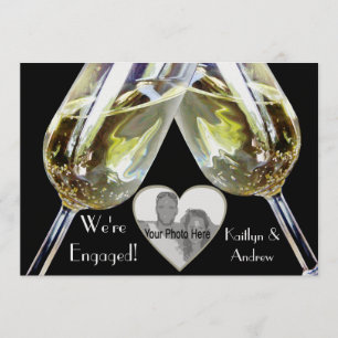 Champagner Toast/Verlobung Ankündigung