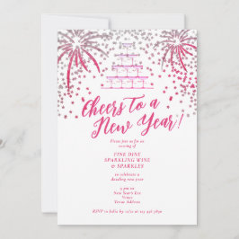 Champagner Tower Silvester Dinner Cocktail Bash Einladung