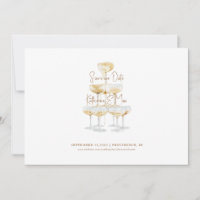 Champagner Tower Wedding Rette unser Datum