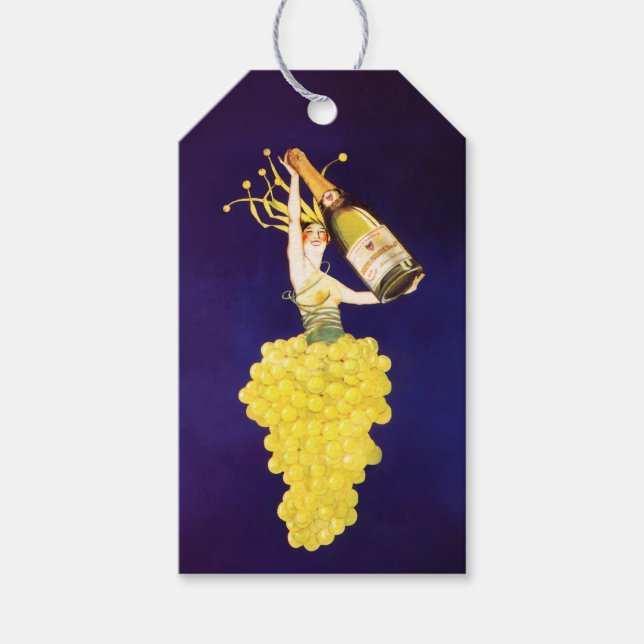 Champagner-Trauben  Geschenkanhänger (Vorderseite)
