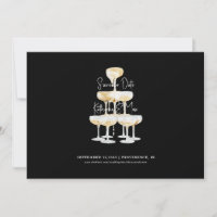 Champagner-Turm-Hochzeit Schwarz Reservieren Sie u
