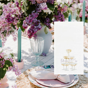 Champagner-Turm Lavendel Hochzeit  Serviette
