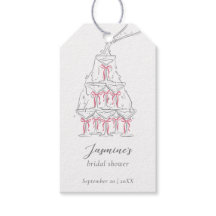 Champagner-Turm Rosa Kokette Schleife Brautparty