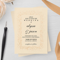 Champagner und Bronze Confetti Bursts Wedding