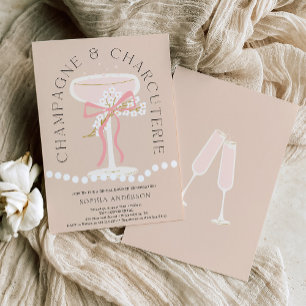 Champagner und Charcuterie-Brautparty Einladung