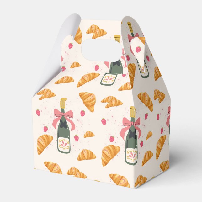 Champagner und Croissants Geschenkschachtel (Vorderseite)