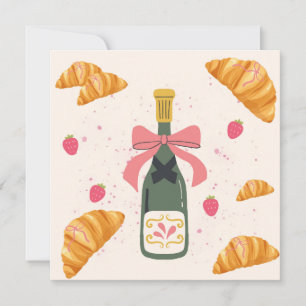 Champagner und Croissants Karte