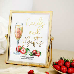 Champagner- und Erdbeeren-Junggesellinnenabschied- Poster
