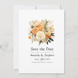 Champagner und Hochzeit von Elfenbein Save The Date