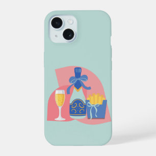 Champagner und Pommes Bougie iPhone 15 Hülle