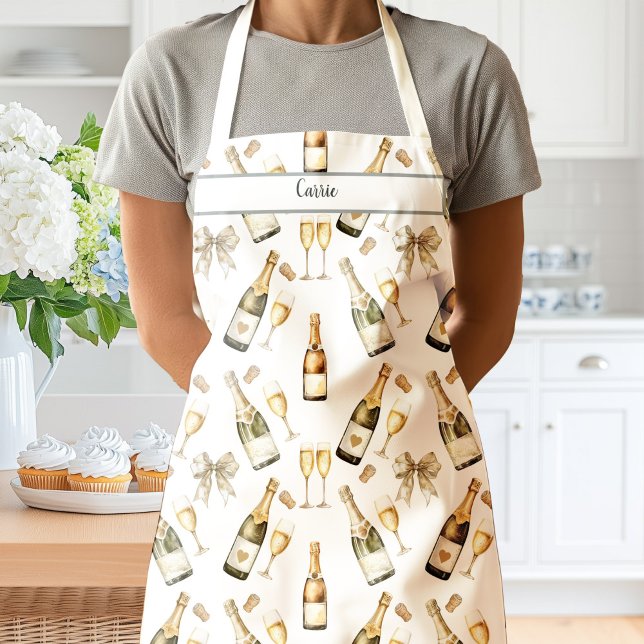 Champagner- und Prosecco-Liebhaber-Schürze Schürze (Champagne Lover Apron)