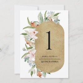 Champagner und Rose Gold Tischnummer