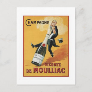 Champagner Viconte De Mouillac Postkarte