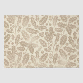 Champagner Weihnachten: Holly-Blätter und Berries Seidenpapier