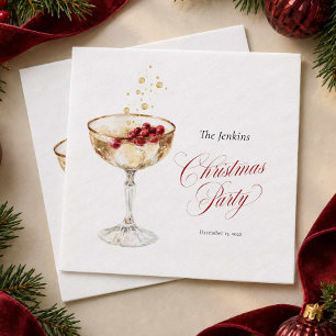 Champagner-Weihnachtsfeier-Papier-Tischservietten Serviette
