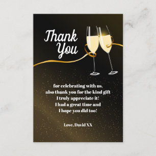 Champagner, Wein, Erwachsener, danke Karte