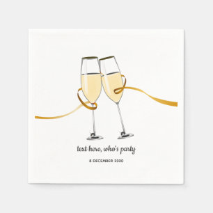 Champagner, Wein, whimsisch, Cocktail Papier Napki Serviette