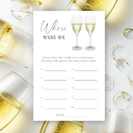 Champagner - Wo waren wir Brautparty-Spiel