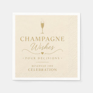 Champagner-Wünsche Cocktailservietten Serviette