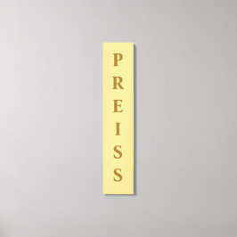 Champagner zuerst/Familie/Nachname Canvas Print Leinwanddruck