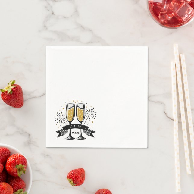 Champagnerband Serviette (Beispiel)